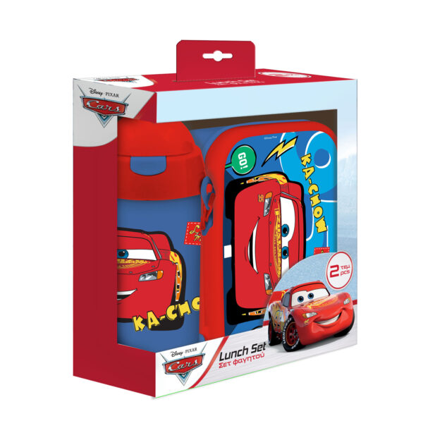 Кутија за храна и шише за вода, сет, Disney, Pixar Cars