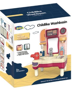 Играчка мијалник со вода и звук црвен Luna Toys