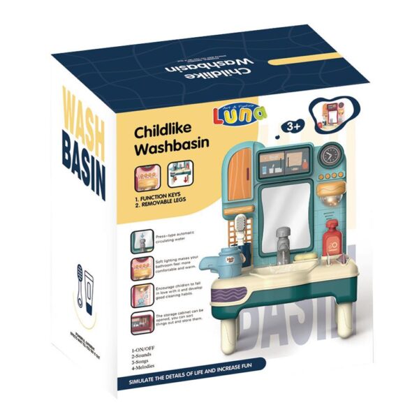 Играчка мијалник со вода и звук црвен Luna Toys