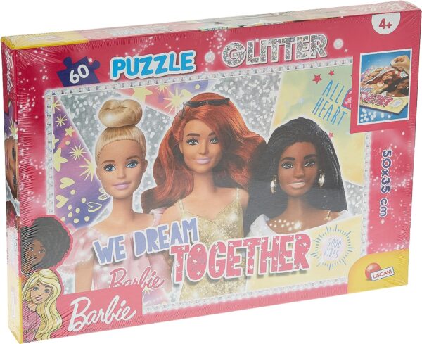 Сложувалка Barbie gliter, 60 парчиња, 50 x 35