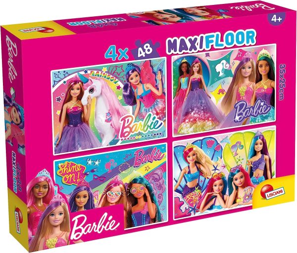 Сложувалка Barbie, 4x48 парчиња, 25x35