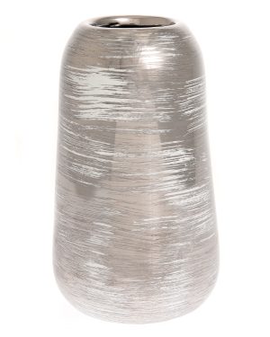 Вазна керамичка сребрена 20cm.