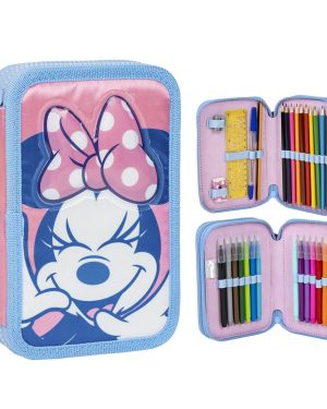 Етуа со училиштен прибор, двојна, Minnie