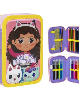 Етуа со училиштен прибор, двојна, Gabby's Dollhouse