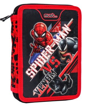 Футрола за училиштен прибор, дводелна, полна, Spiderman