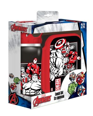 Кутија за храна и шише за вода, сет, Marvel Avengers