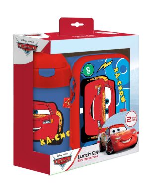 Кутија за храна и шише за вода, сет, Disney, Pixar Cars