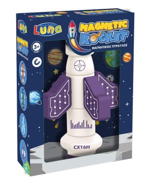Играчка ракета, магнетна 21,5*16*6см.