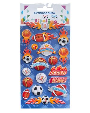 Стикери спортски топки, 10х22см