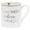 Шоља порцеланска LOVE AND A CAT