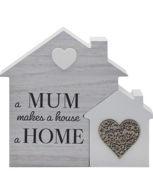 Украс дрвен MUM MAKES A HOUSE