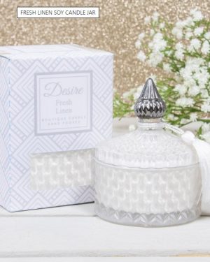 Свеќа мирисна во стаклен сад, Fresh Linen