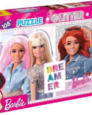 Сложувалка глитер Barbie, 180 парчиња, 50 x 35 см.