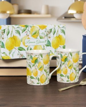 Шоља керамичка, сет од две LEMON GROVE