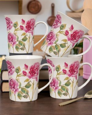 Сет од 4 шолји, Rose garden