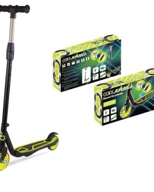 Тротинет со светлечки тркала Cool Wheels неон (5+)