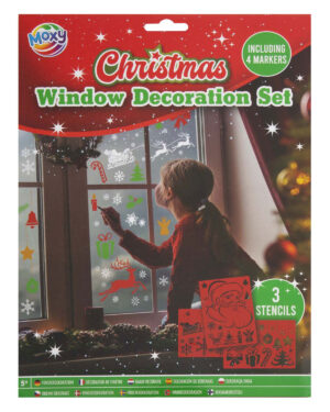 Божиќна декорација на прозорци